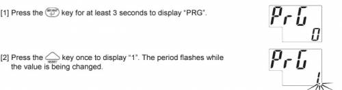 Switching between single setpoint and programming mode